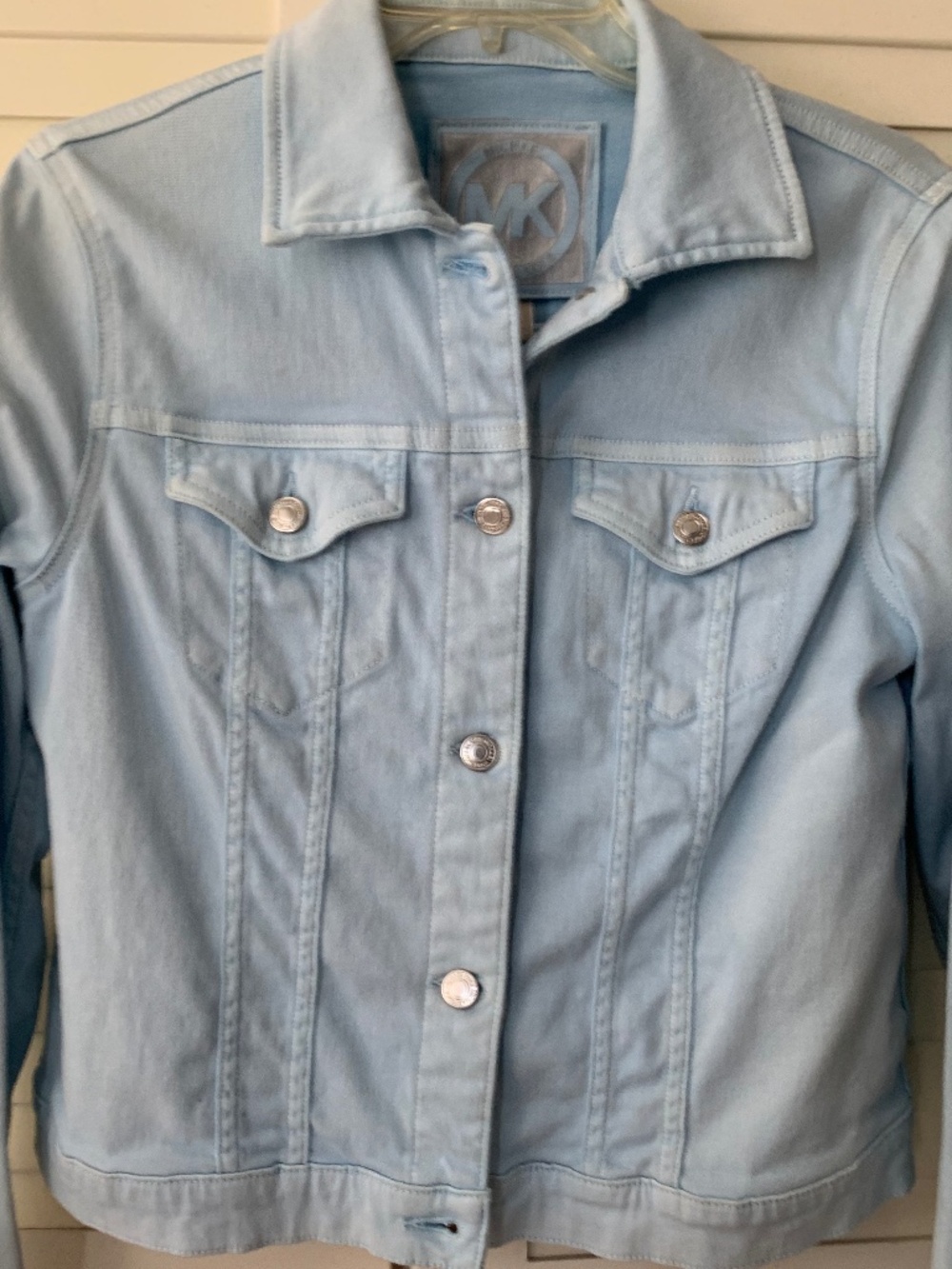MICHAEL KORS Women's Sky Blue Denim Jacket